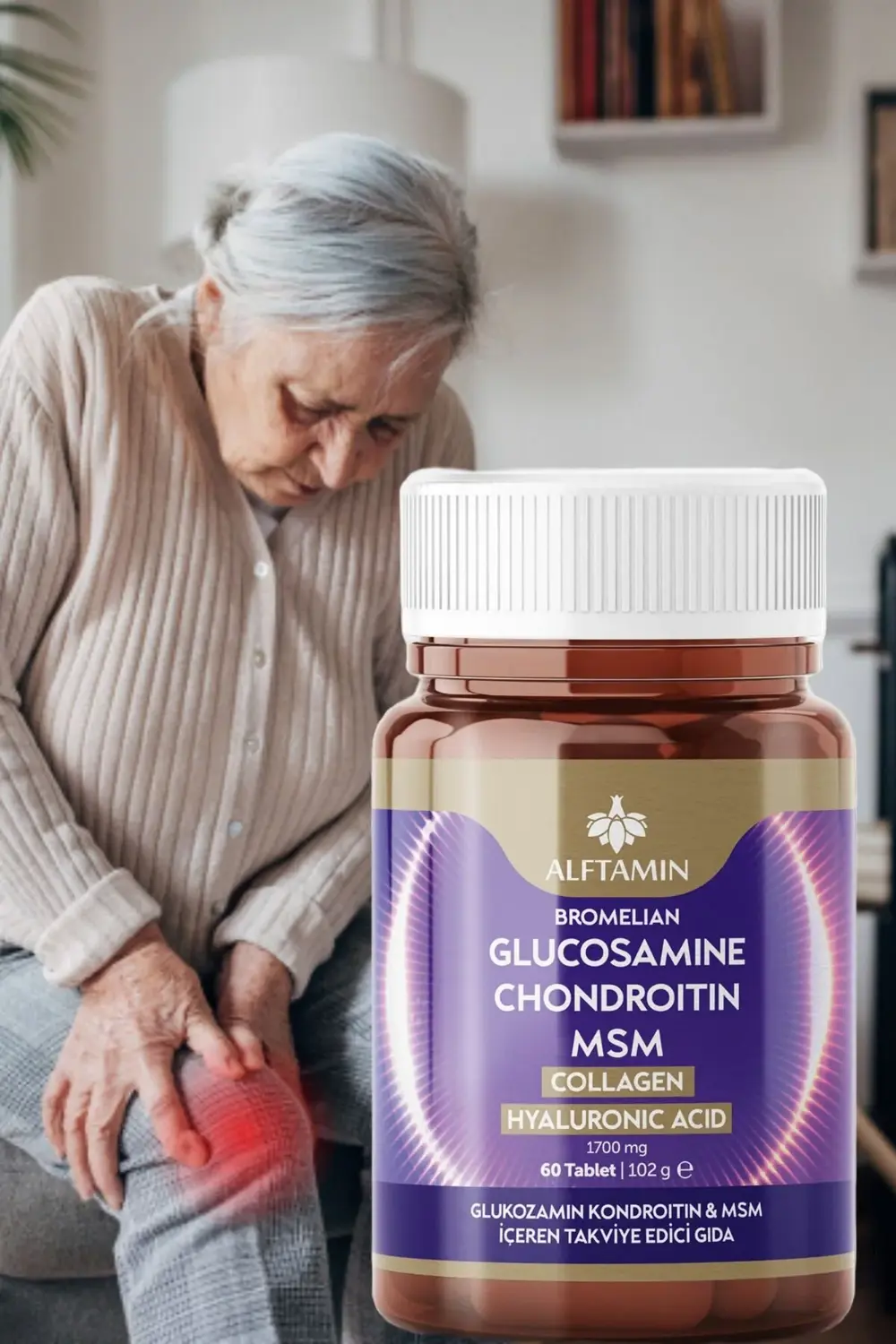 Alftamin Glukozamin 60 Tablet Glucosamıne Chondroıtın Msm Kollajen Hyluron