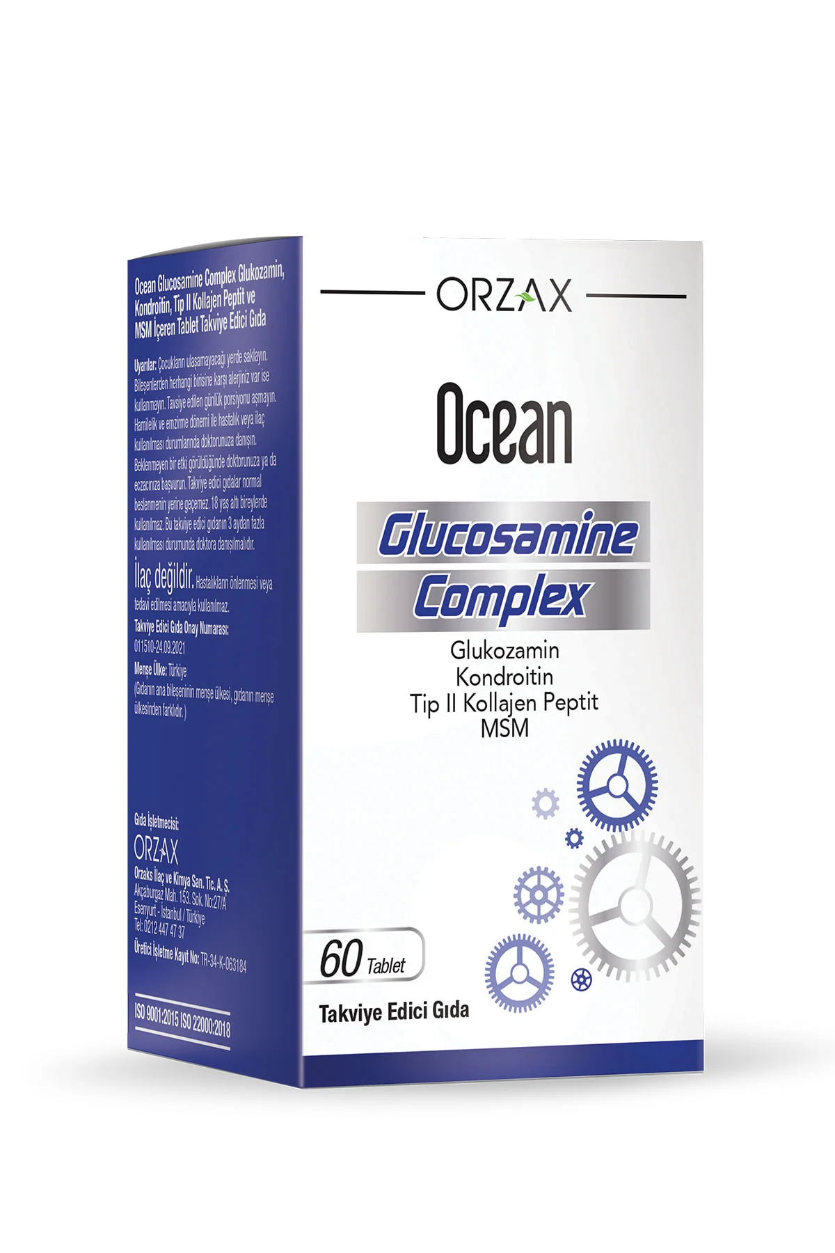 Glukozamin Kompleks (Glukozamin, Kondritin, Tip 2 Kolajen, Magnezyum, MSM, Şeytan Pençesi) 60 Tablet