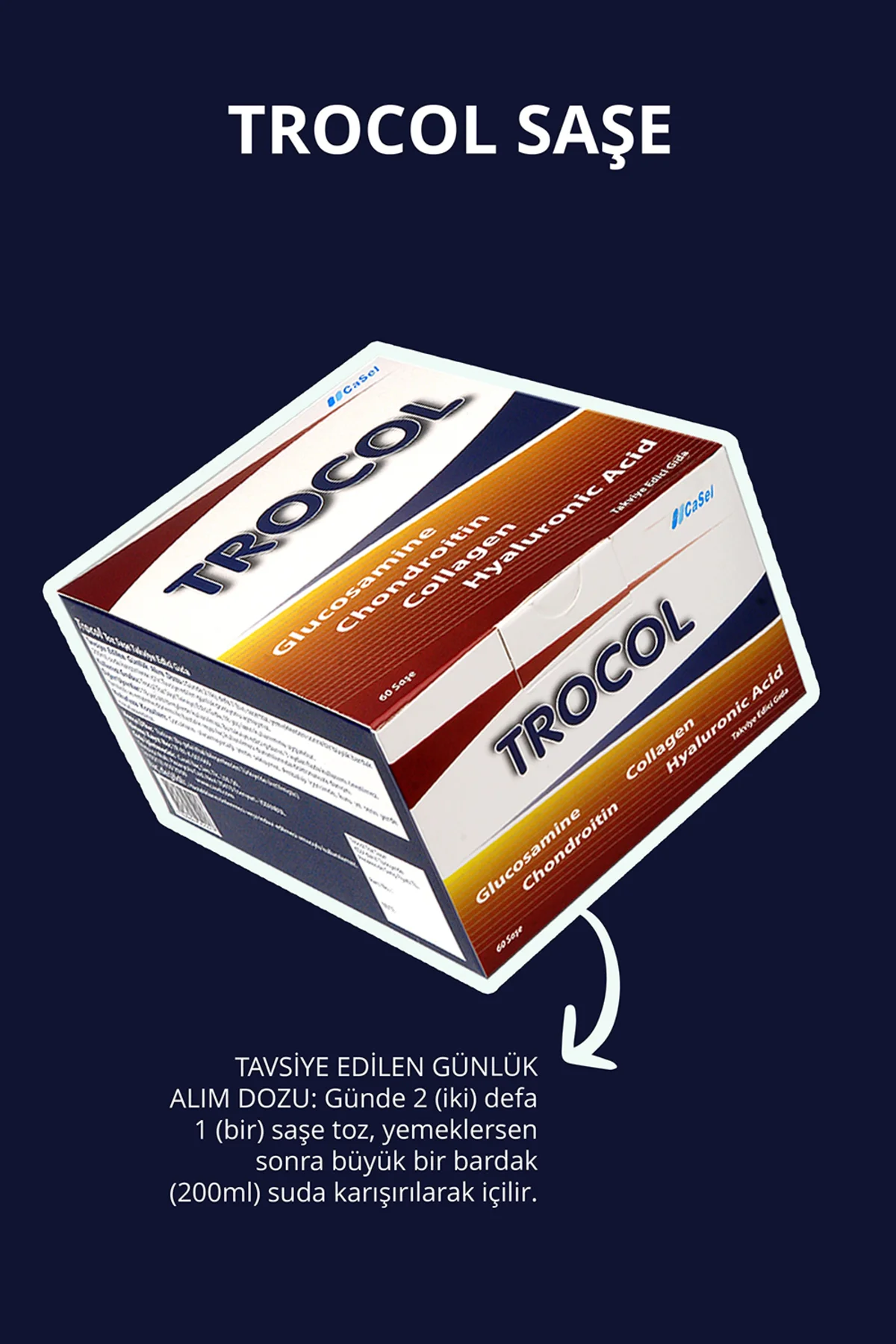 Glukozamin-kondroitin-kolajen-hyaluronik Asit Ve Mineraller Içeren Takviye Edici Gıda 60 Saşe 300 gr