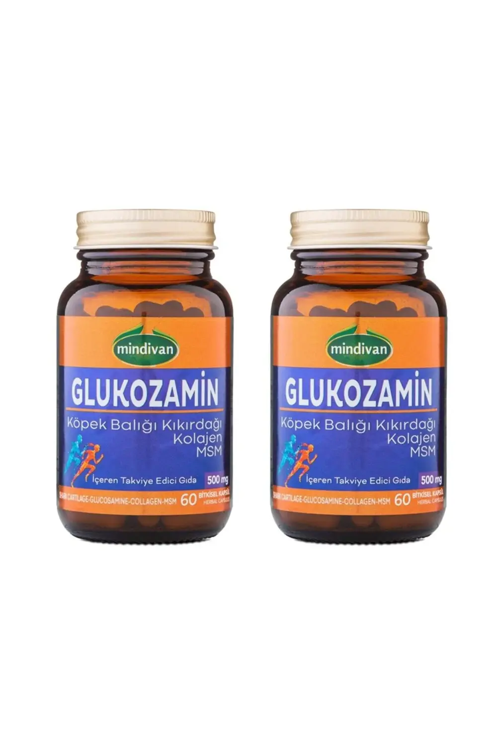 Mindivan Glukozamin Köpek Balığı Kıkırdağı Kolajen Msm 60 Kapsül X2 Adet