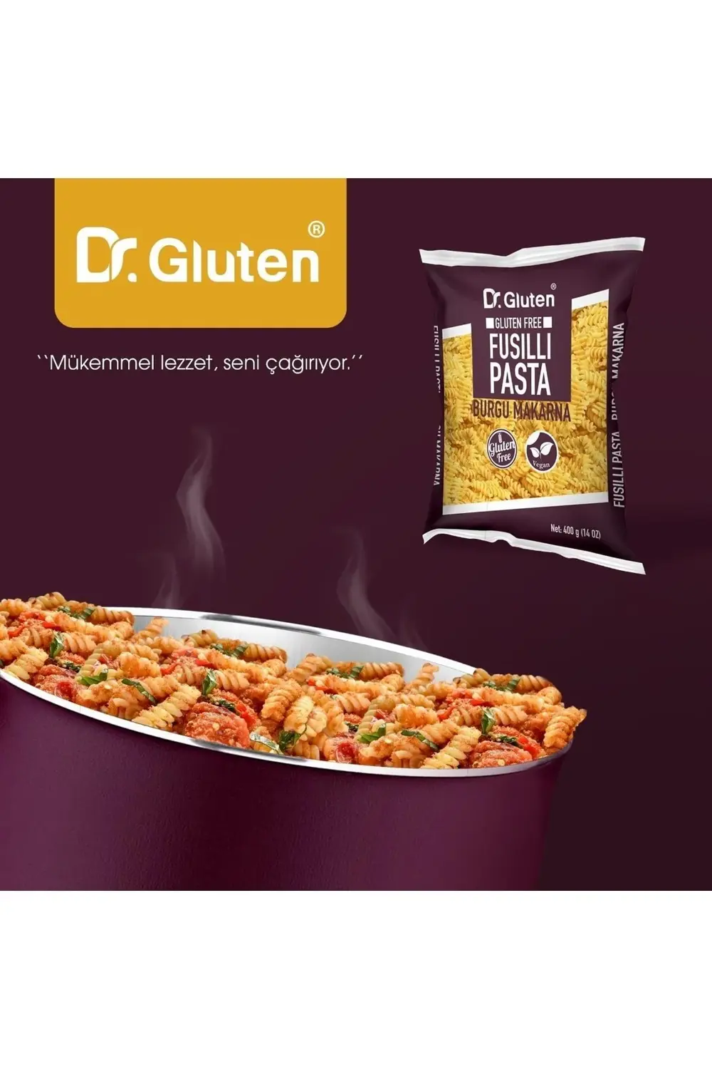 Glutensiz Burgu & Boru Makarna 6' lı Set 400 Gr  3 + 3 ADET (Fusi
