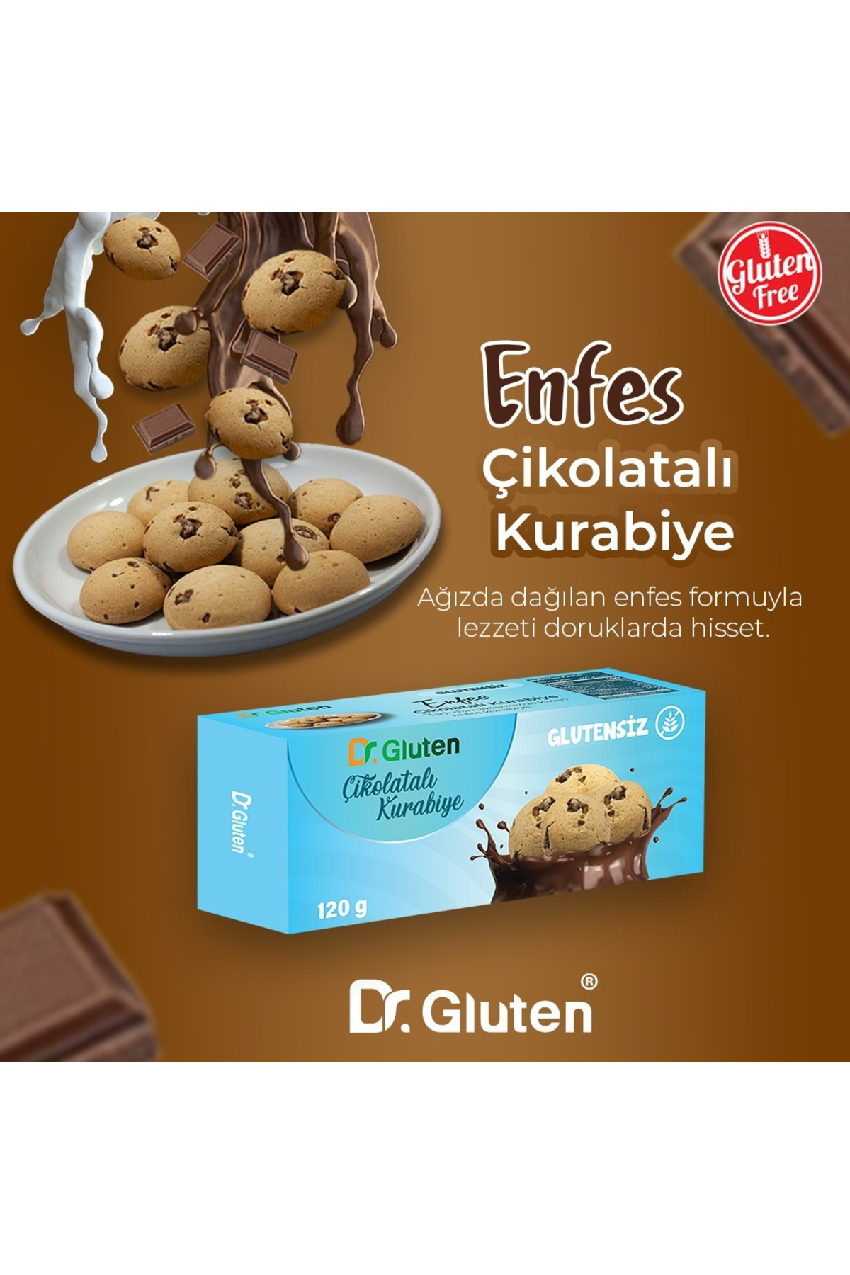 Glutensiz Çikolatalı Kurabiye 120 Gr
