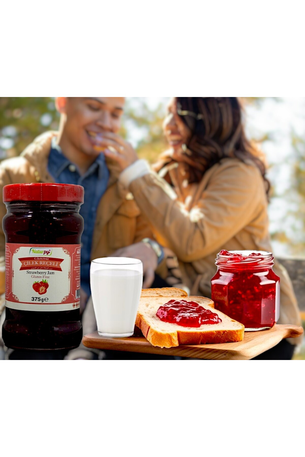 Glutensiz Çilek Reçeli 375 G - Strawberry Jam Gluten Free
