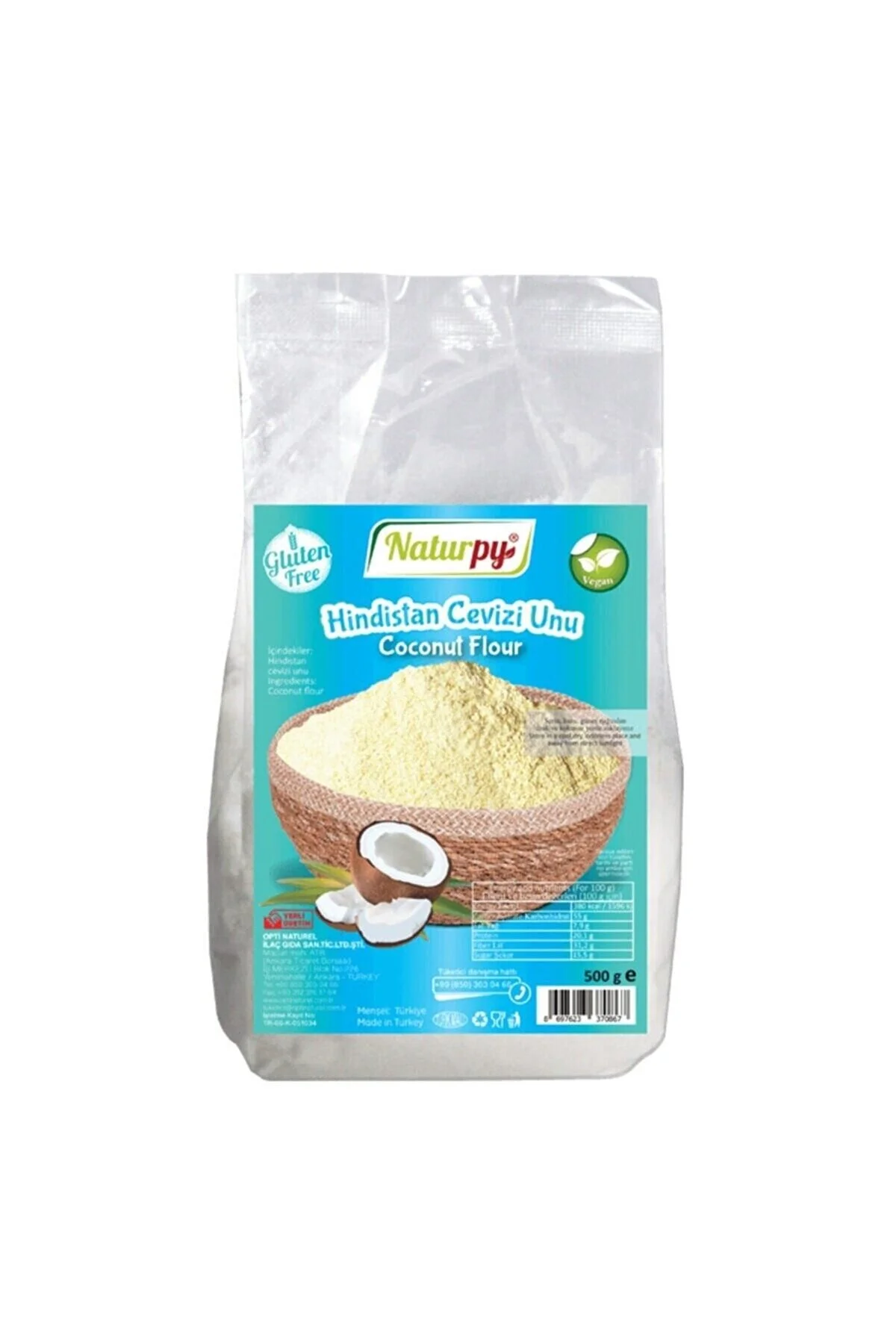 Glutensiz Hindistan Cevizi Unu 500 G Glutensiz Hindistan Cevizi Unu 500 G