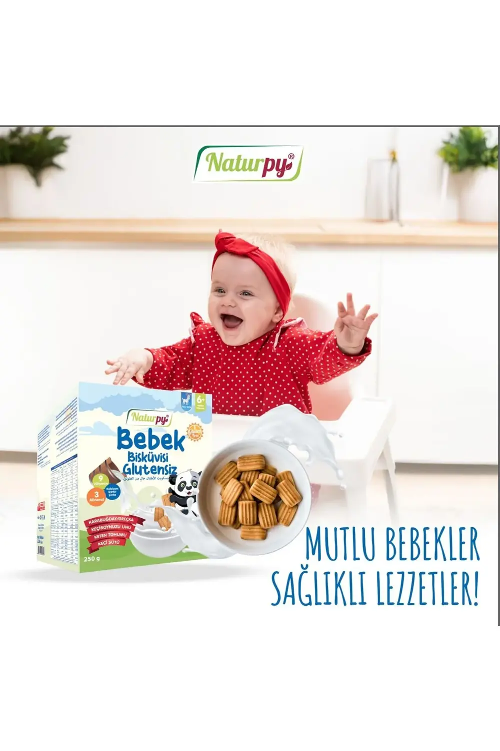 Glutensiz Keçi Sütlü Bebek Bisküvisi 250g