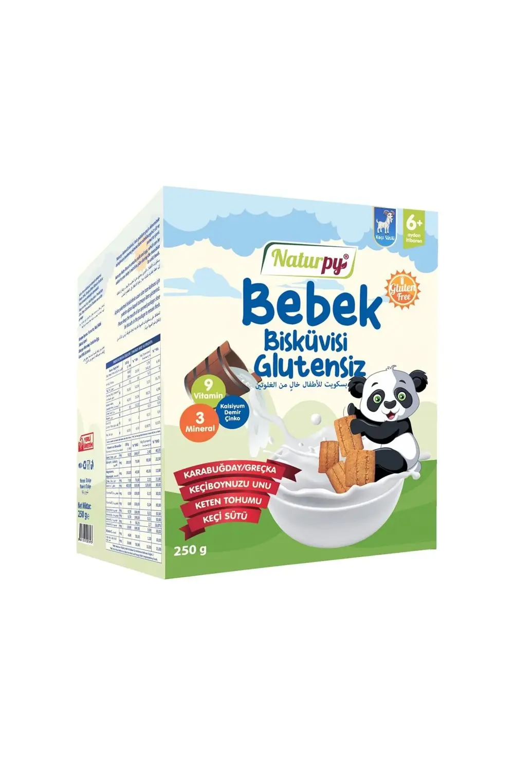 Glutensiz Keçi Sütlü Bebek Bisküvisi 250g