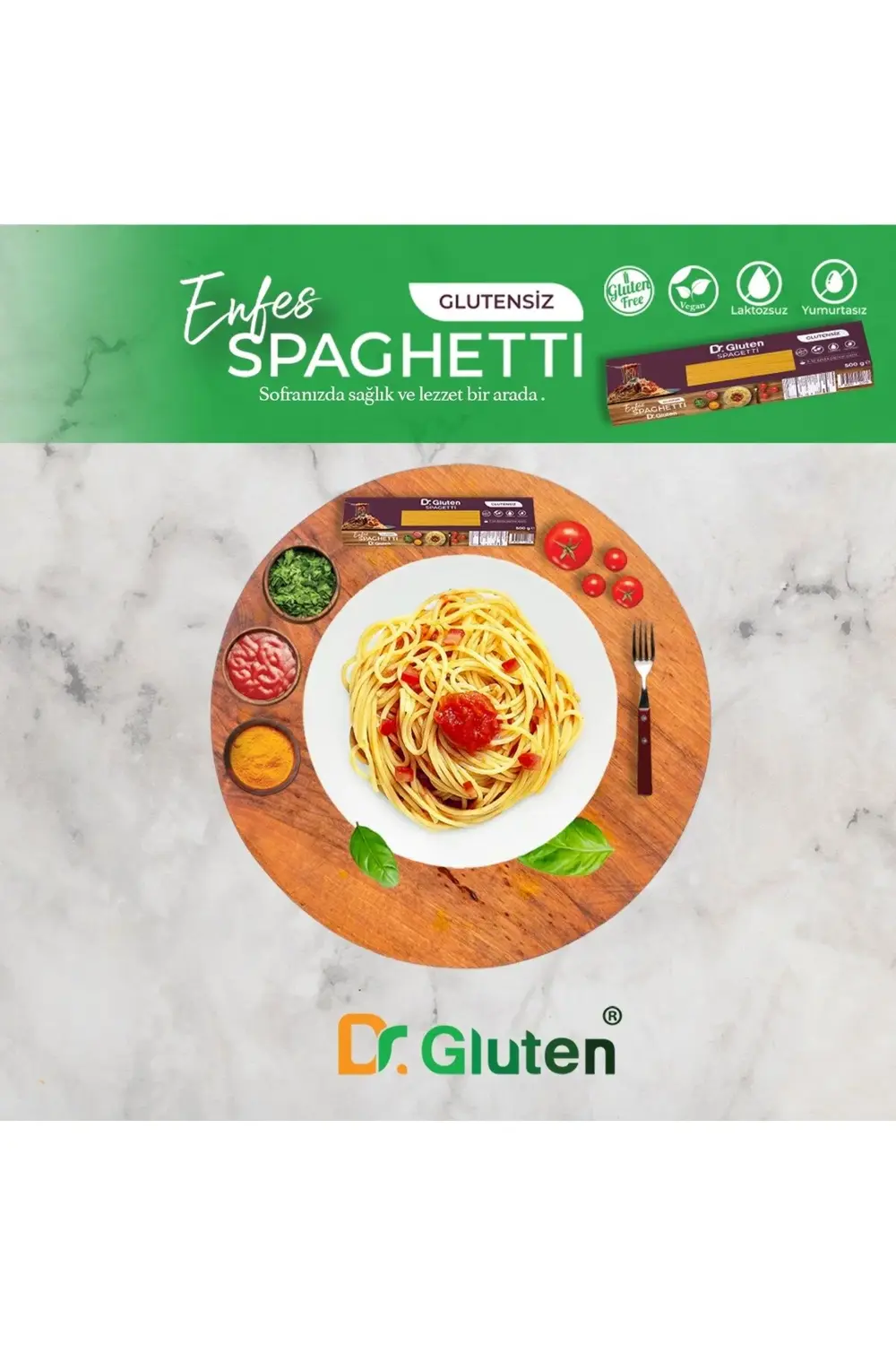 Dr.Gluten Glutensiz Makarna Spagetti Makarna 400 Gr.