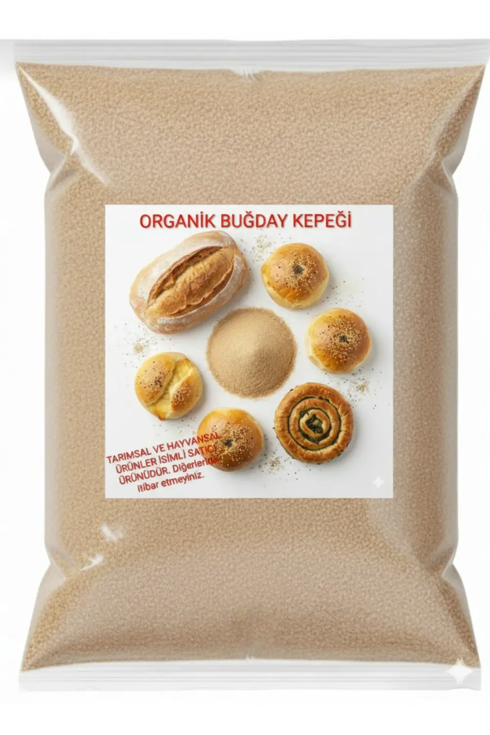 Glutensiz Organik Buğday Kepeği Unu 3 Kğ