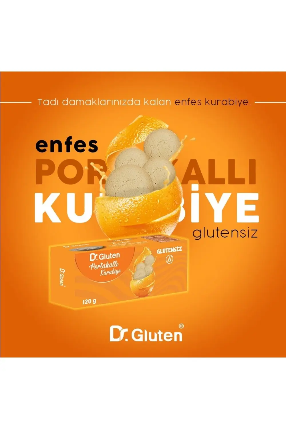 Dr.Gluten Glutensiz Portakallı Kurabiye 120 G