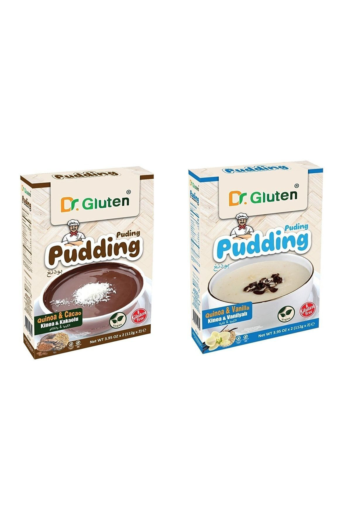 Dr.Gluten Glutensiz Puding 2'Li Kampanya (Kinoalı Vanilyalı Ve Kinoalı Kaka