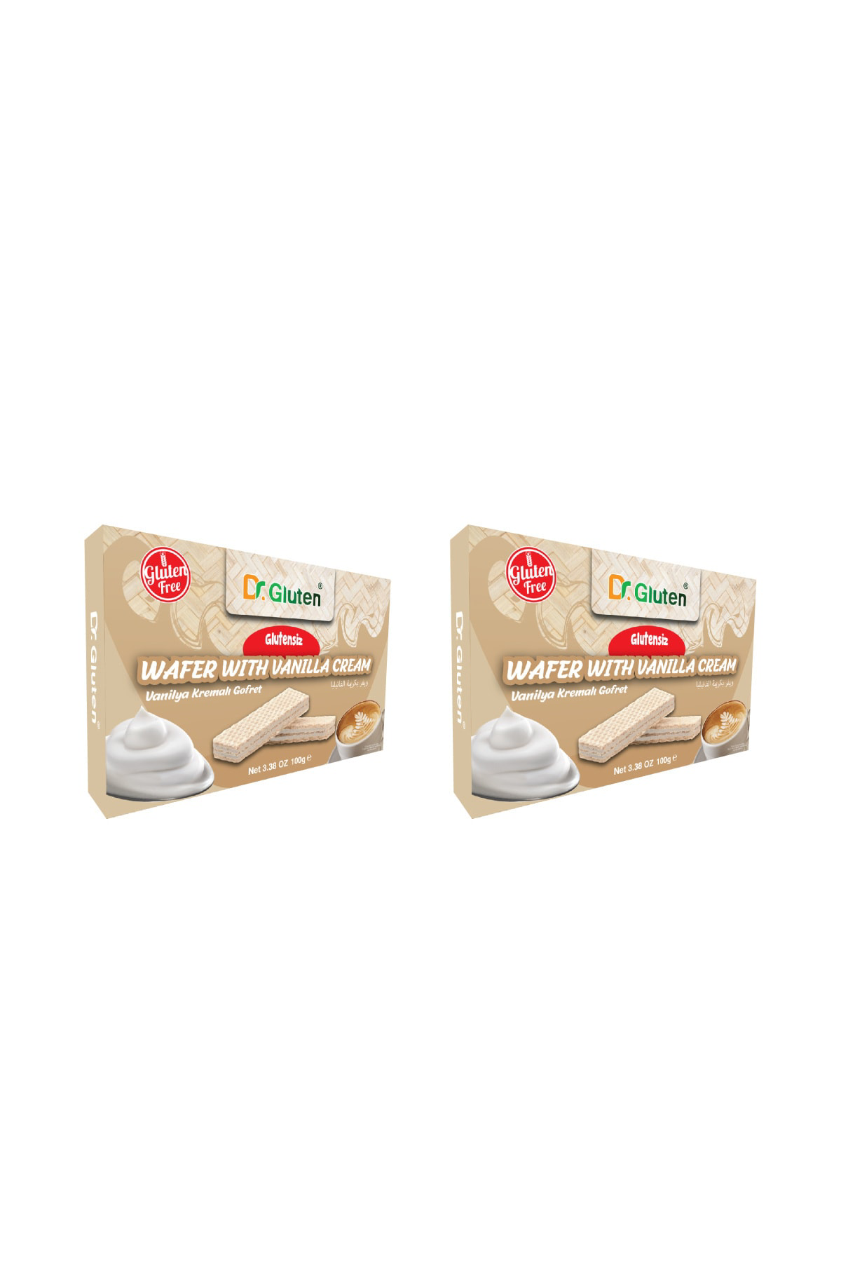 Glutensiz Vanilyalı Gofret 100 G X 2 Paket