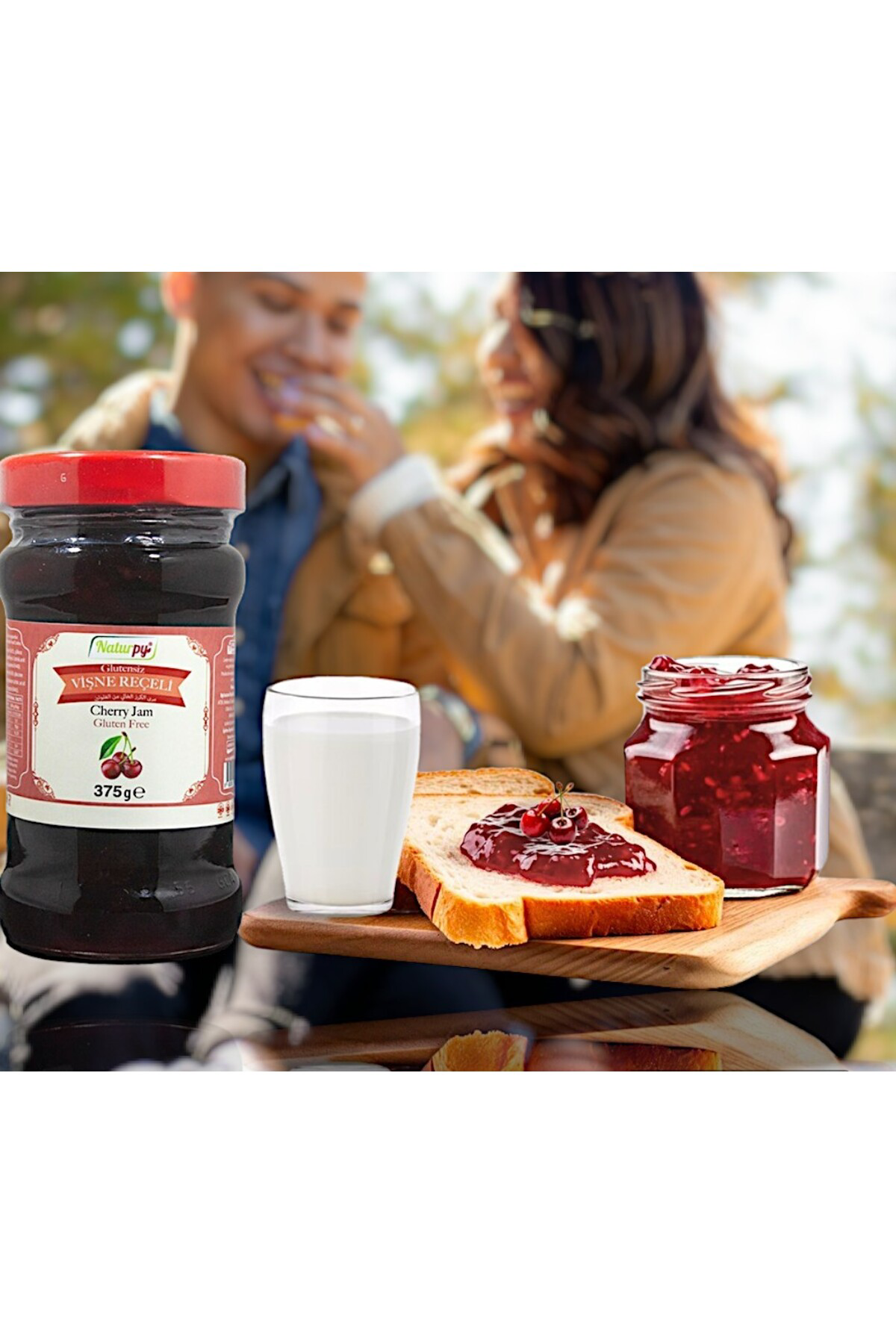 Naturpy Glutensiz Vişne Reçeli 375 G - Cherry Jam Gluten Free