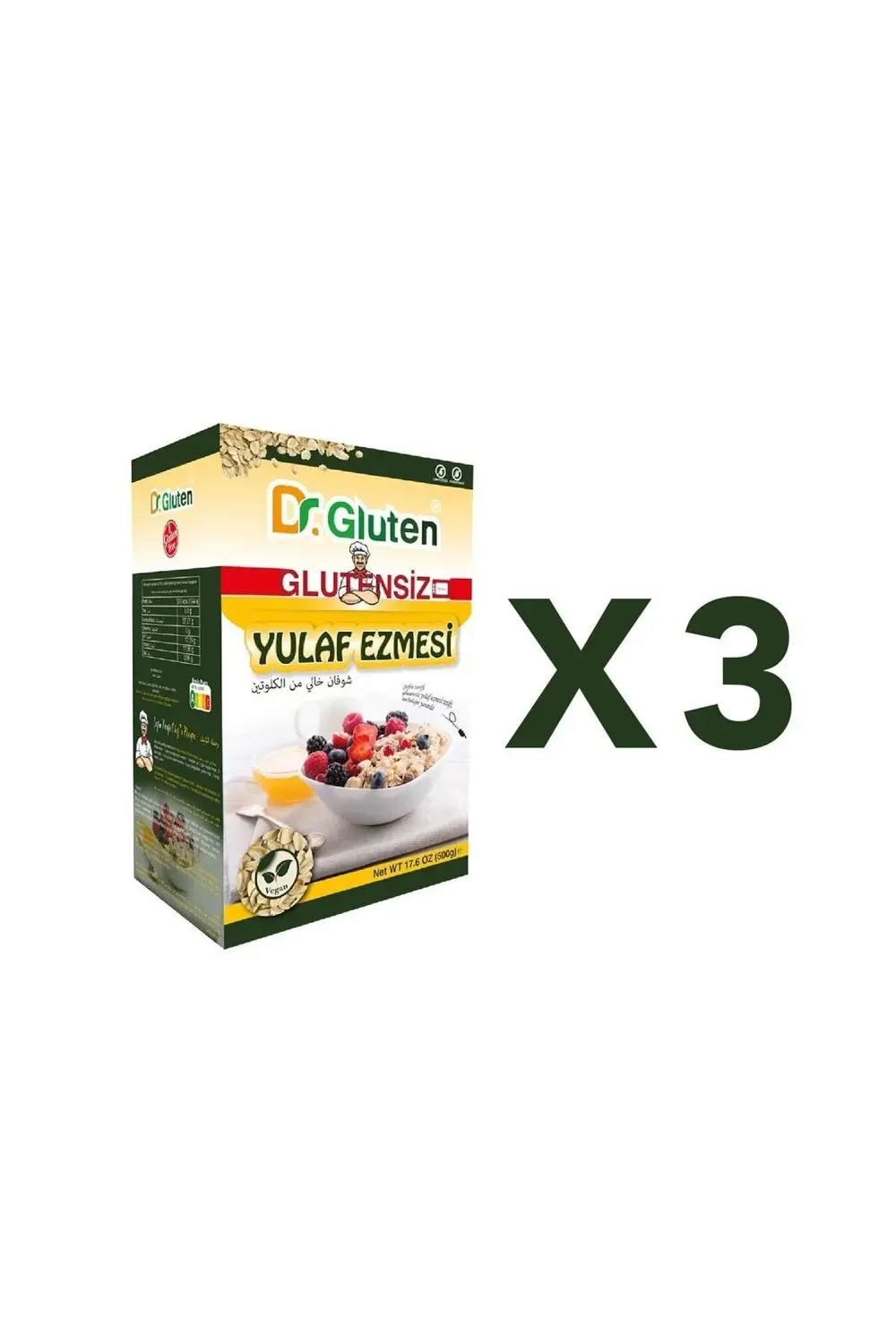 Dr.Gluten Glutensiz Yulaf Ezmesi 500G X3 Adet Fırsat Paketi