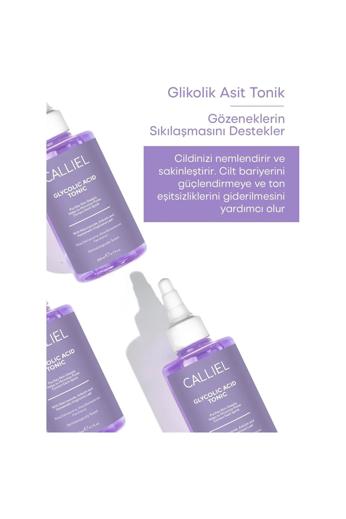 Glycolic Acid Tonic 200 ml – Niacinamide & Alpha Arbutin İçeren Y