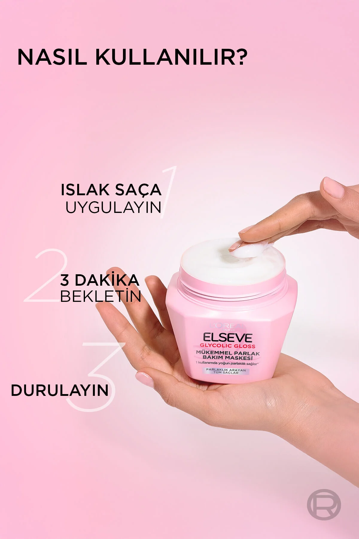 Glycolic Gloss Mükemmel Parlaklık Veren Saç Bakım Maskesi 300ml