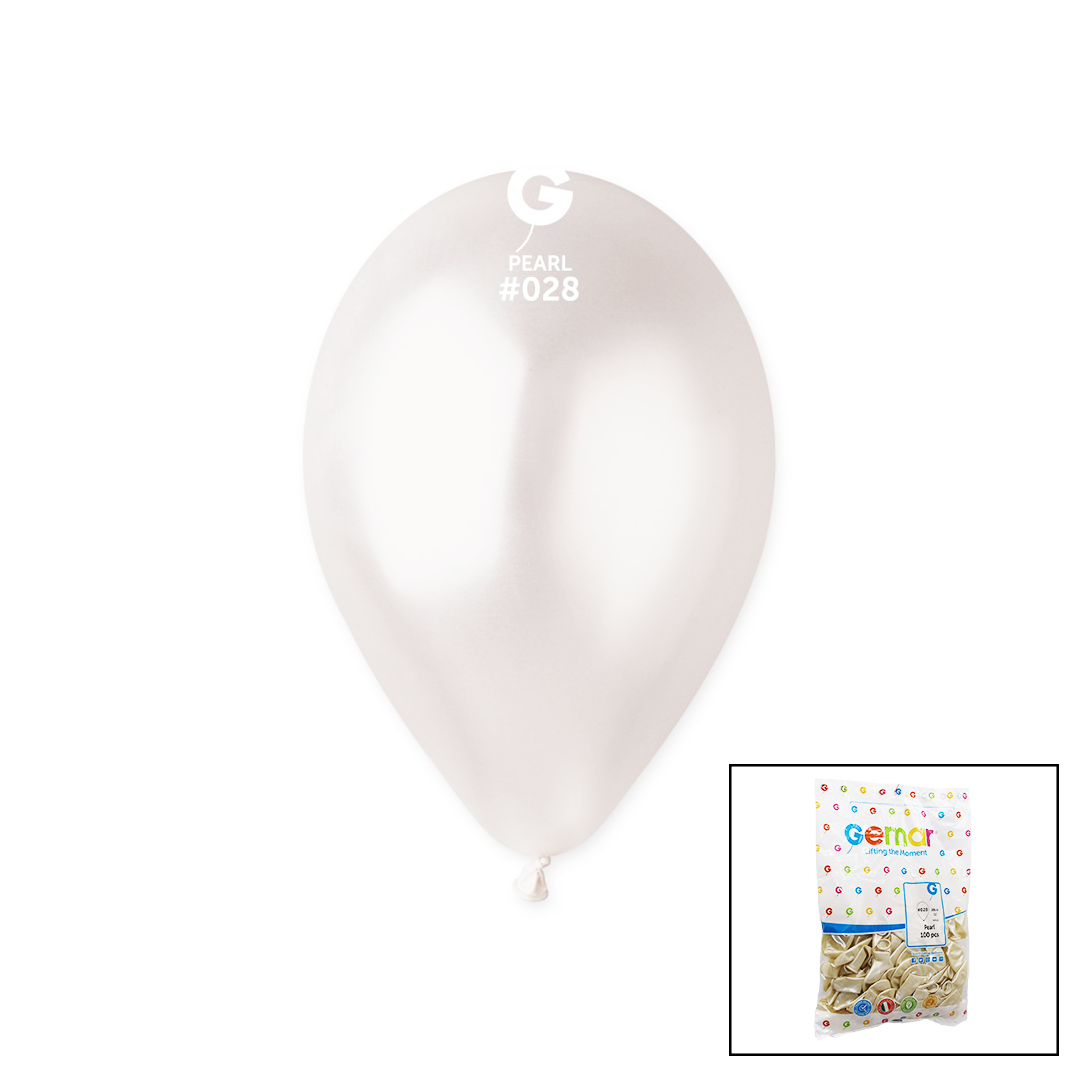 GM-110-28 METALİK - BEYAZ BALON 11&amp;apos;&amp;apos; - 28CM - 1