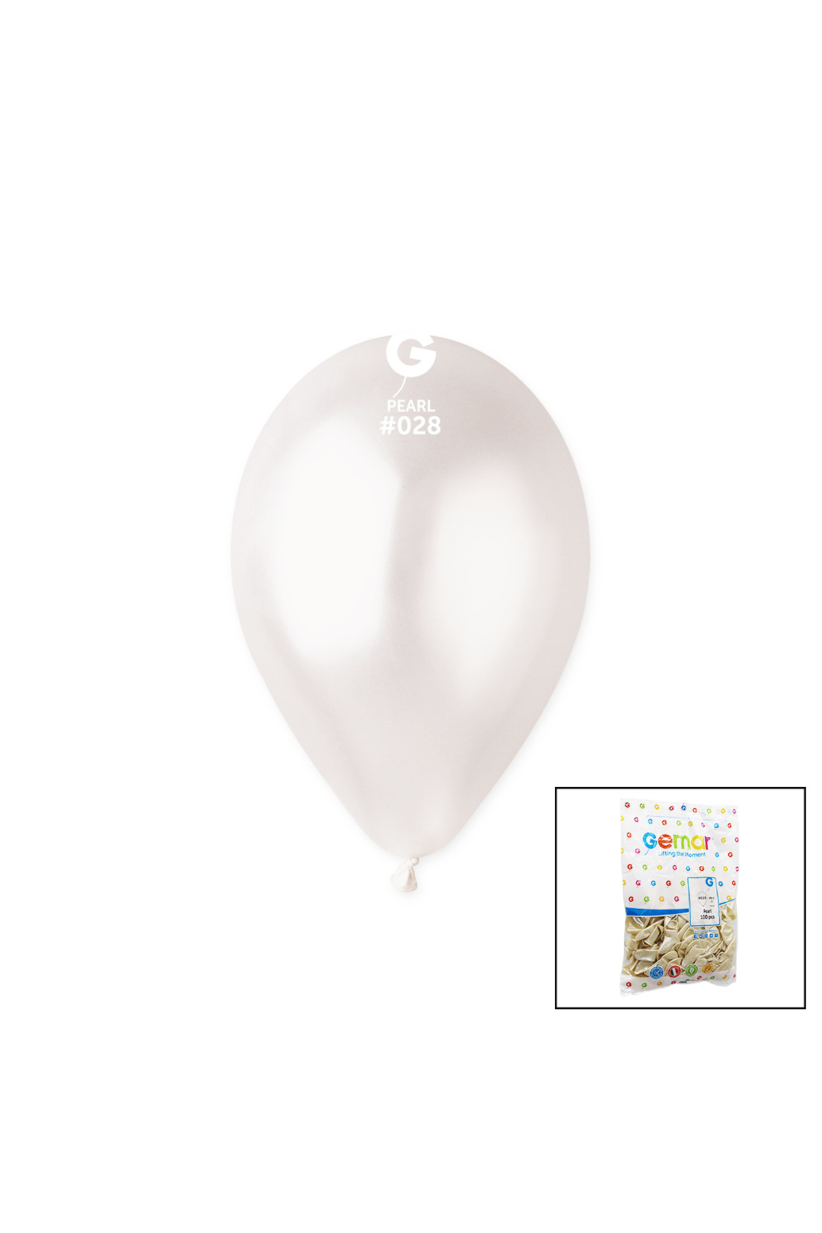 Ok Aksesuar Gm-110-28 Metalik - Beyaz Balon 11&Apos;&Apos; - 28Cm - 100 Parça