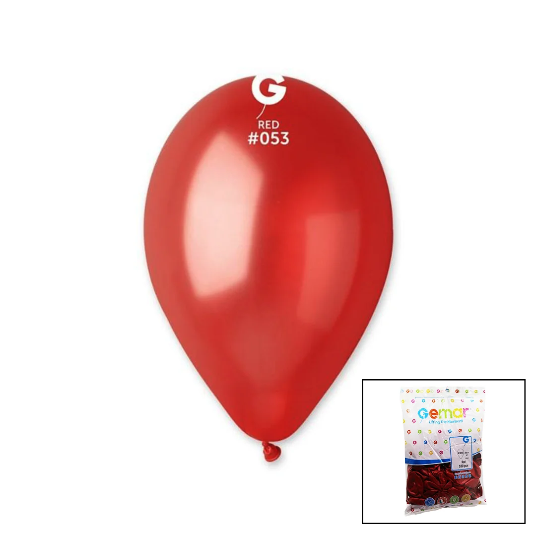 GM-110-53 METALİK - KIRMIZI BALON 11'' - 28CM - 100 PARÇA