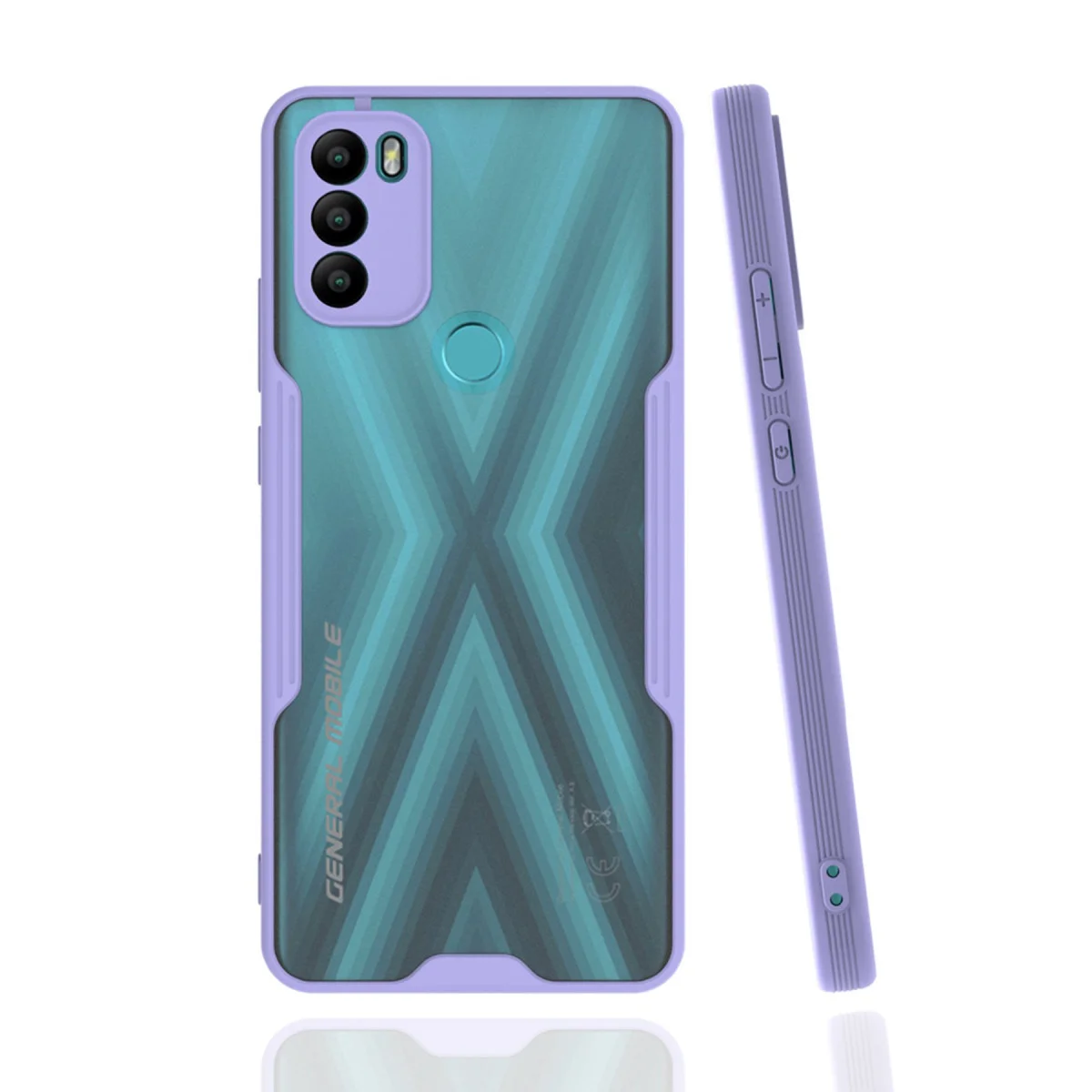 GM 21 Plus Platin Silikon Kılıf - Lila TPU Fiber Koruması