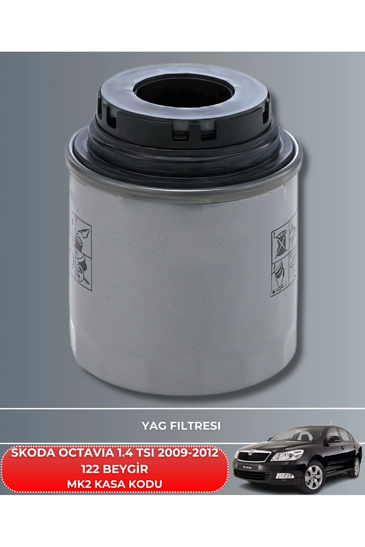 GM 5W30 4LT +SKODA OCTAVIA 1.4 TSI 2009-2010-2011-2012 122 BEYGİR FİLTRE - YAĞ BAKIM SETİ