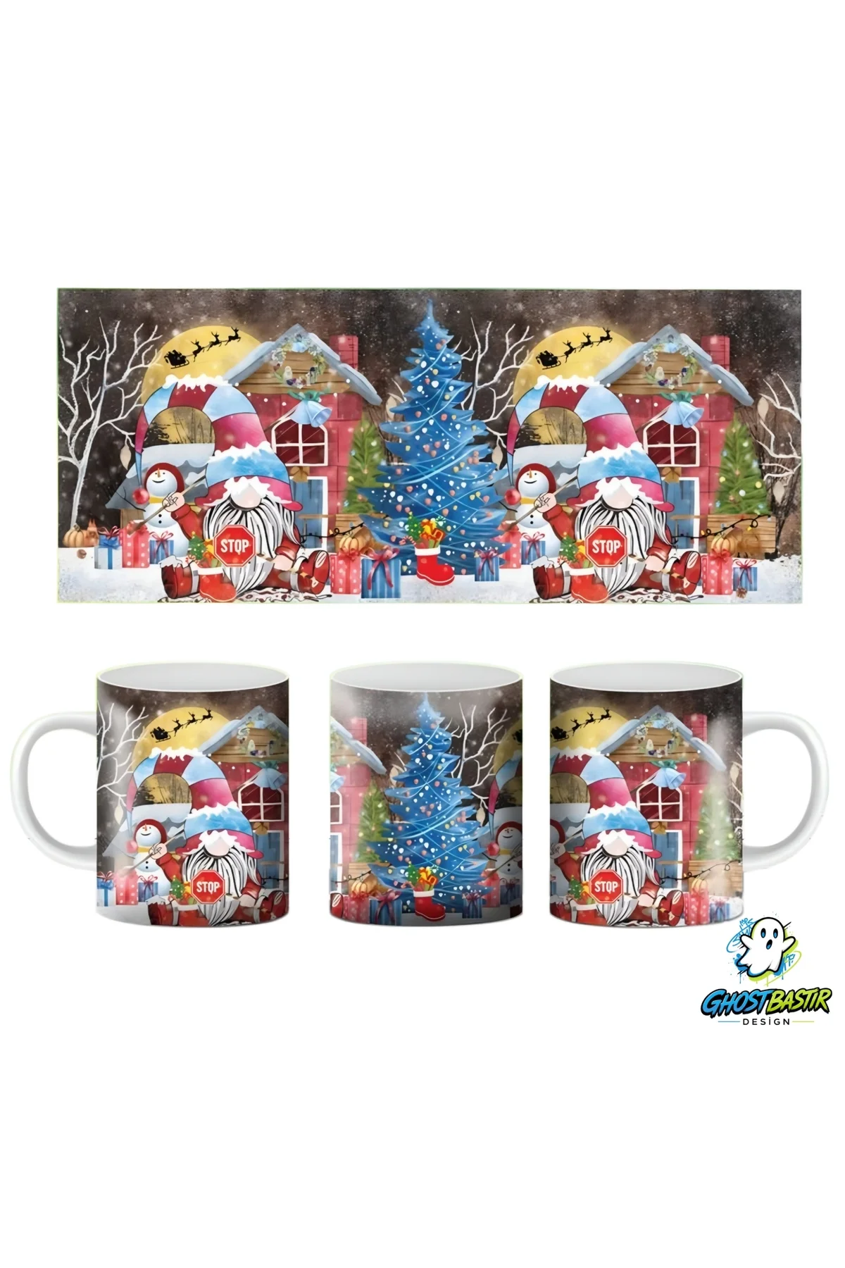 Gnome Noel | Yılbaşı Kupa Bardak | Tek Adet K0564 Gnome Noel | Yılbaşı Kupa Bardak | Tek Adet K0564