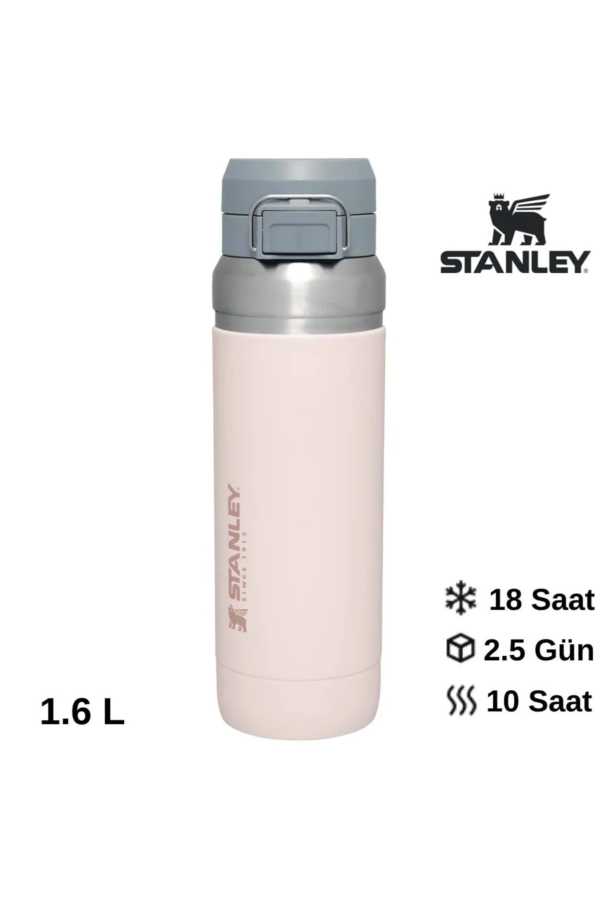 Go Quick Flip Water Bottle 1.06L Termos Kupa Bardak Matara PUDRA