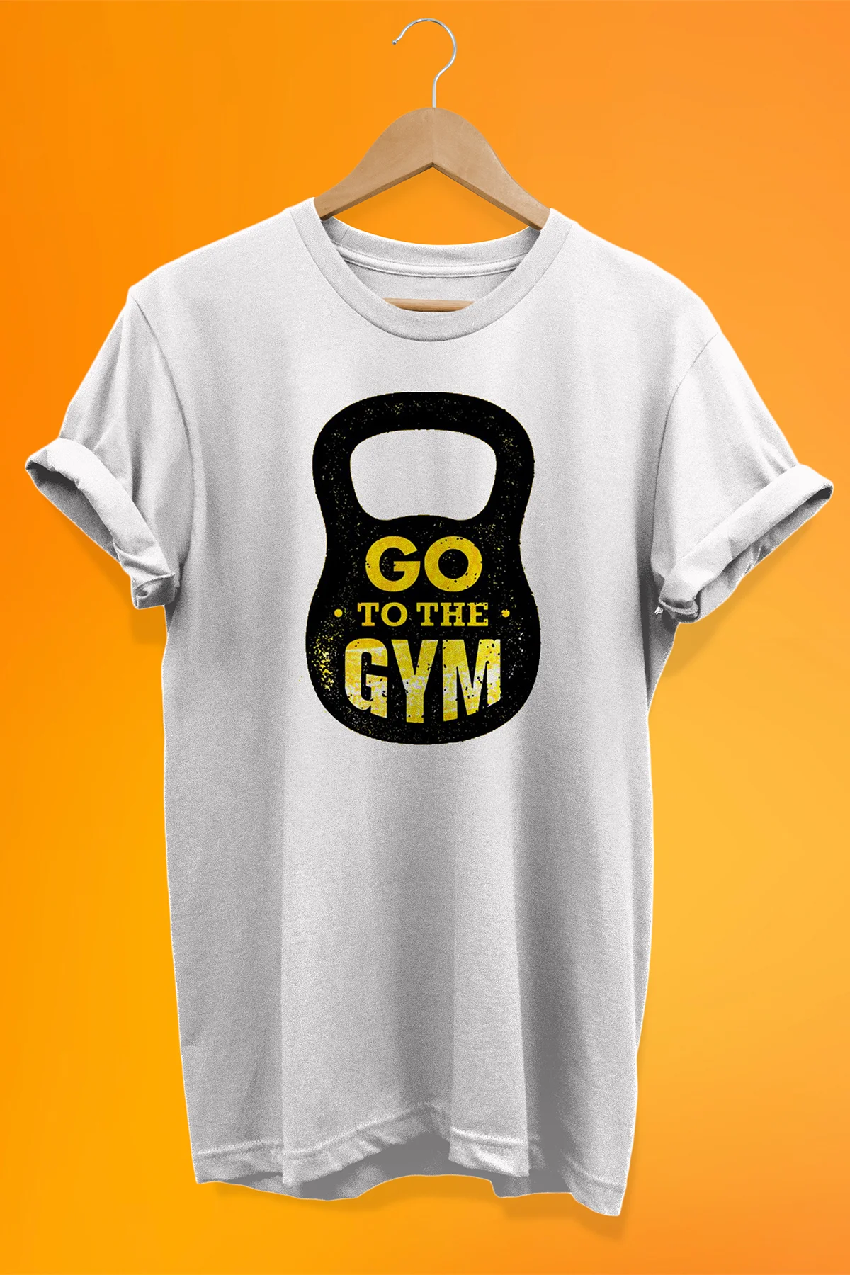 Go To Gym Baskılı %100 Pamuk Oversize T-shirt Büyük Beden Tişört