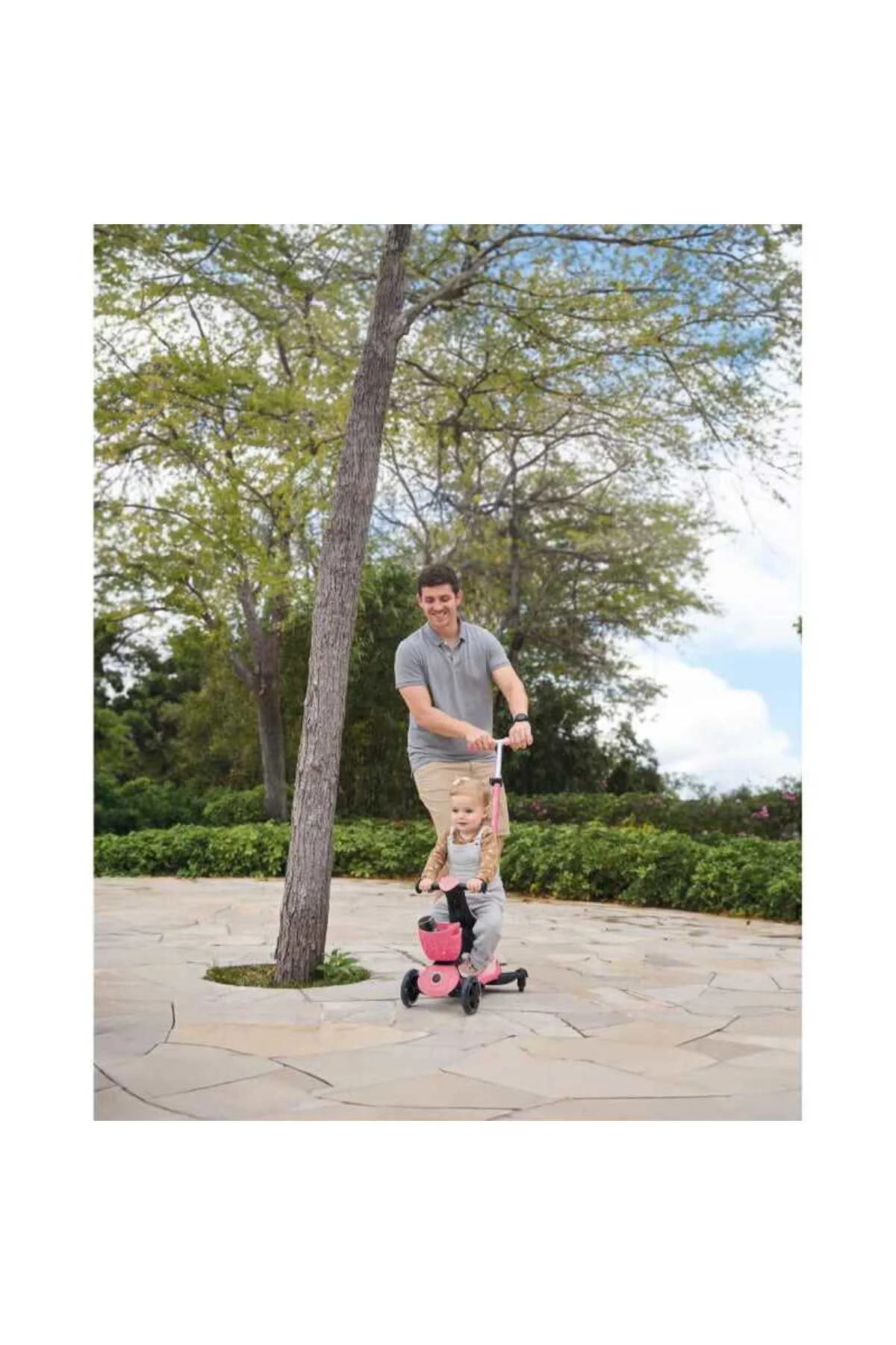 Go Up Baby 360 Işıklı Scooter - Koyu Pastel Pembe 844-210