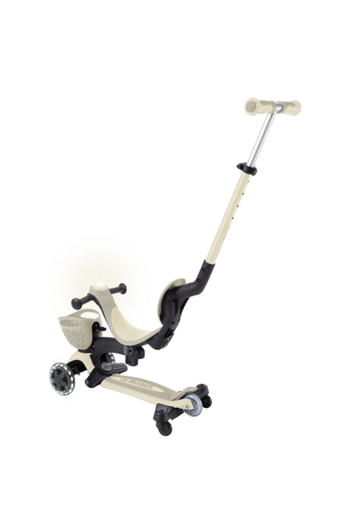 Go Up Baby 360 Işıklı Scooter - Koyu Bej
