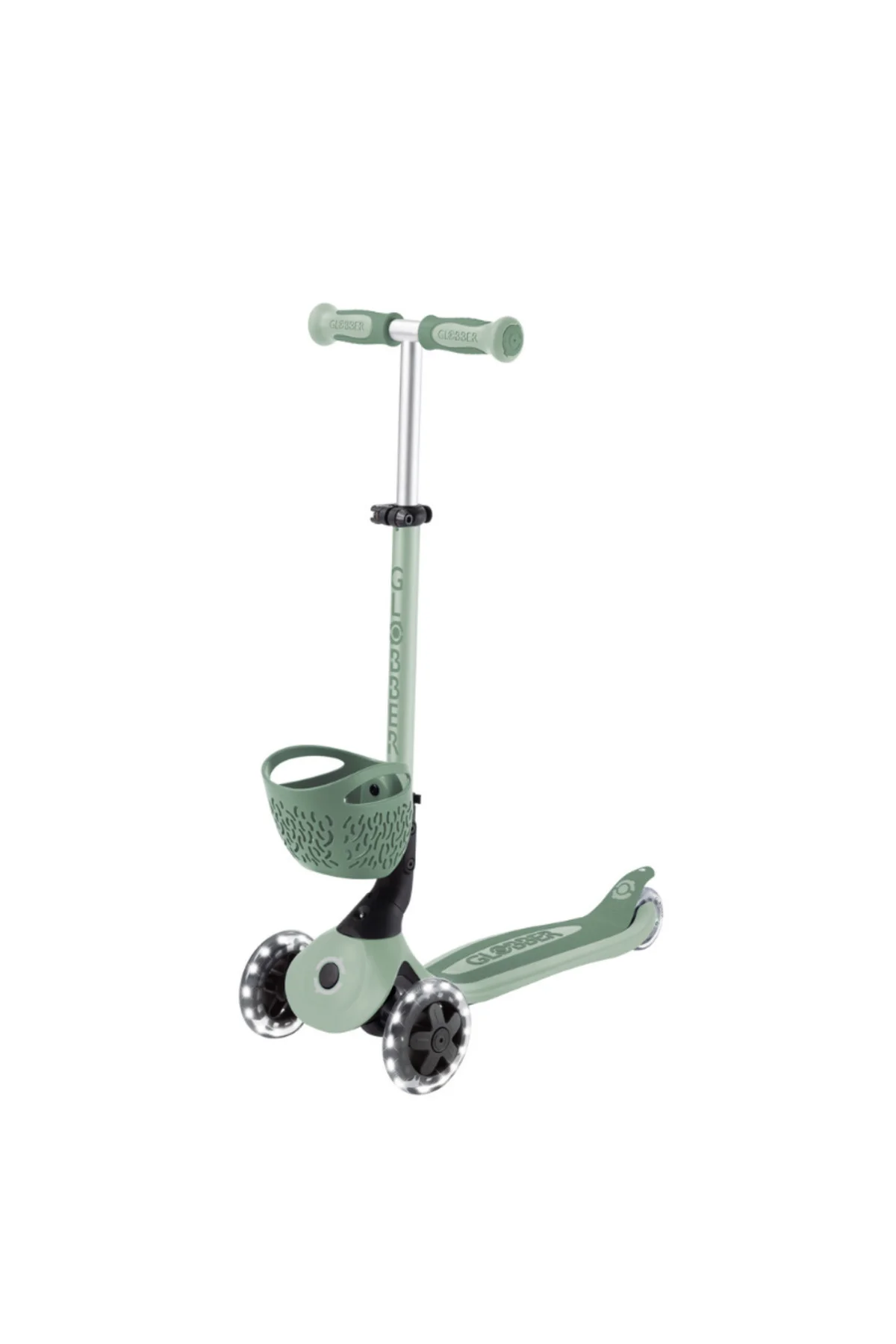 Go Up Baby 360 Işıklı Scooter - Zeytin Yeşili