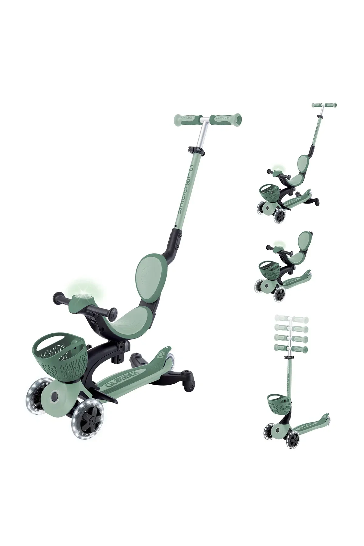 Go Up Baby 360 Scooter (ışıklı) Zeytin Yeşili