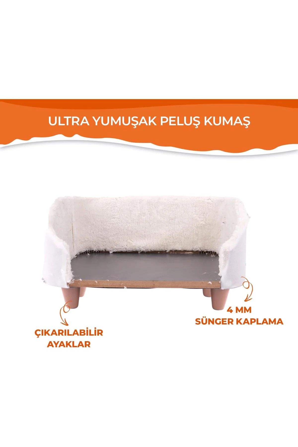 Gobypet Peluş Kedi Koltuğu | Yumuşak Kedi Yatağı | Köpek Koltuğu 