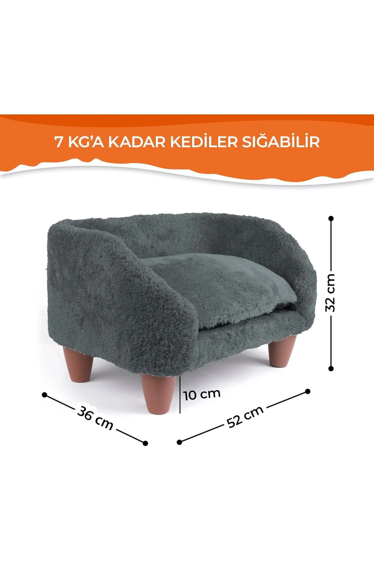 Gobypet Peluş Kedi Koltuğu | Yumuşak Kedi Yatağı | Köpek Koltuğu 
