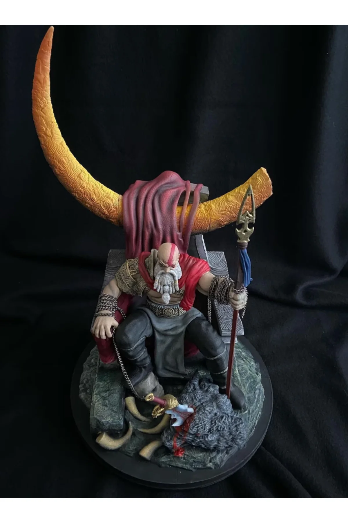 God of War Kratos Figür God of War Yaşlı Kratos Obje 25CM Büyük Boy