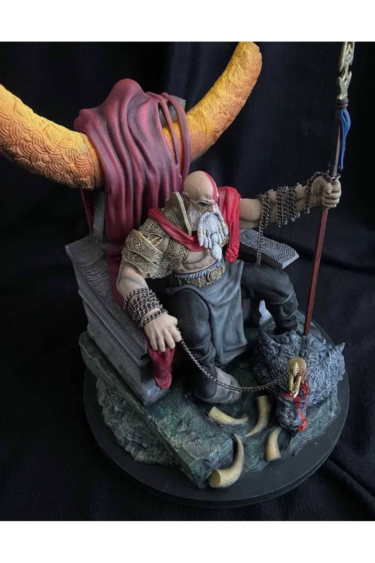 God of War Kratos Figür God of War Yaşlı Kratos Obje 25CM Büyük Boy