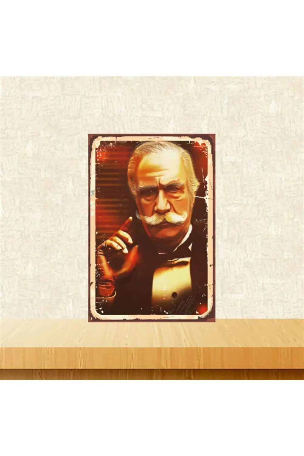 Godfather Hulusi Kentmen 20-30 Cm Retro Ahşap Tablo Tkfx4970
