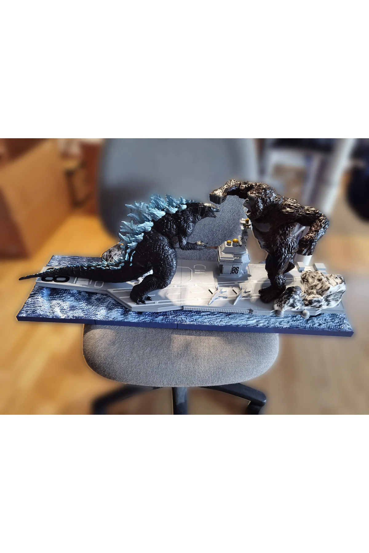Godzilla vs King Kong Figür Godzilla Masaüstü Dekoratif Obje Büyük Boy