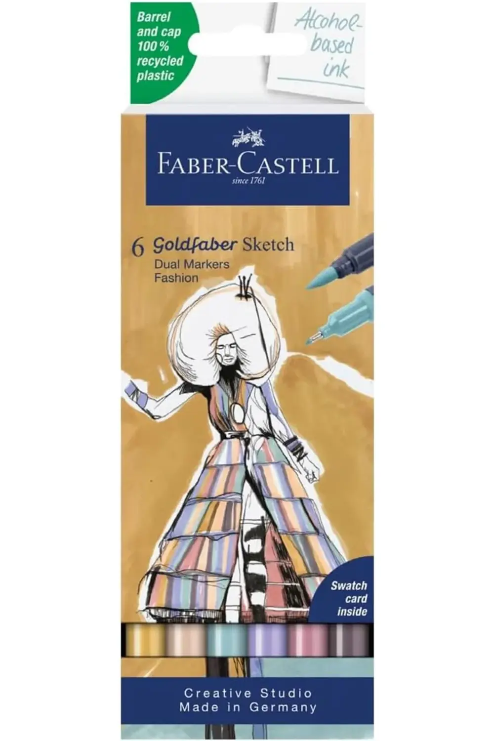 Gofa Moda Markör Seti, 6’lı, Çift Uçlu, 0.6 mm Uç, Kalıcı Mürekke