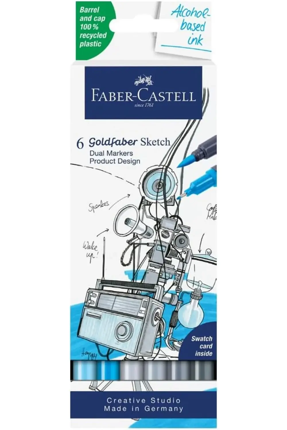 Gofa Ürün Tasarım Markör Seti, 6’lı, Çift Uçlu, 0.6 mm Uç, Kalıcı