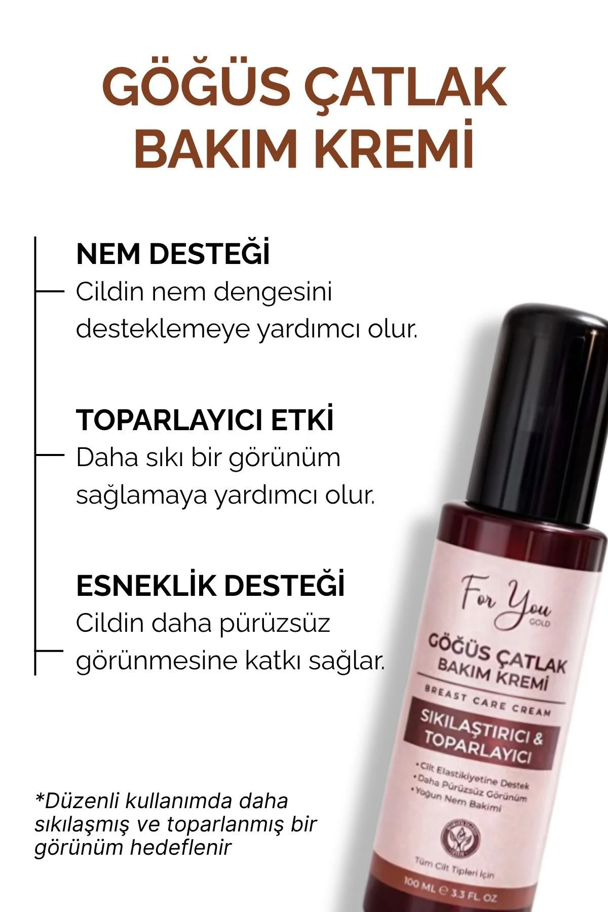 Göğüs Çatlak & Sıkılaştırıcı Bakım Kremi, Toparlayıcı Etkili Çatl