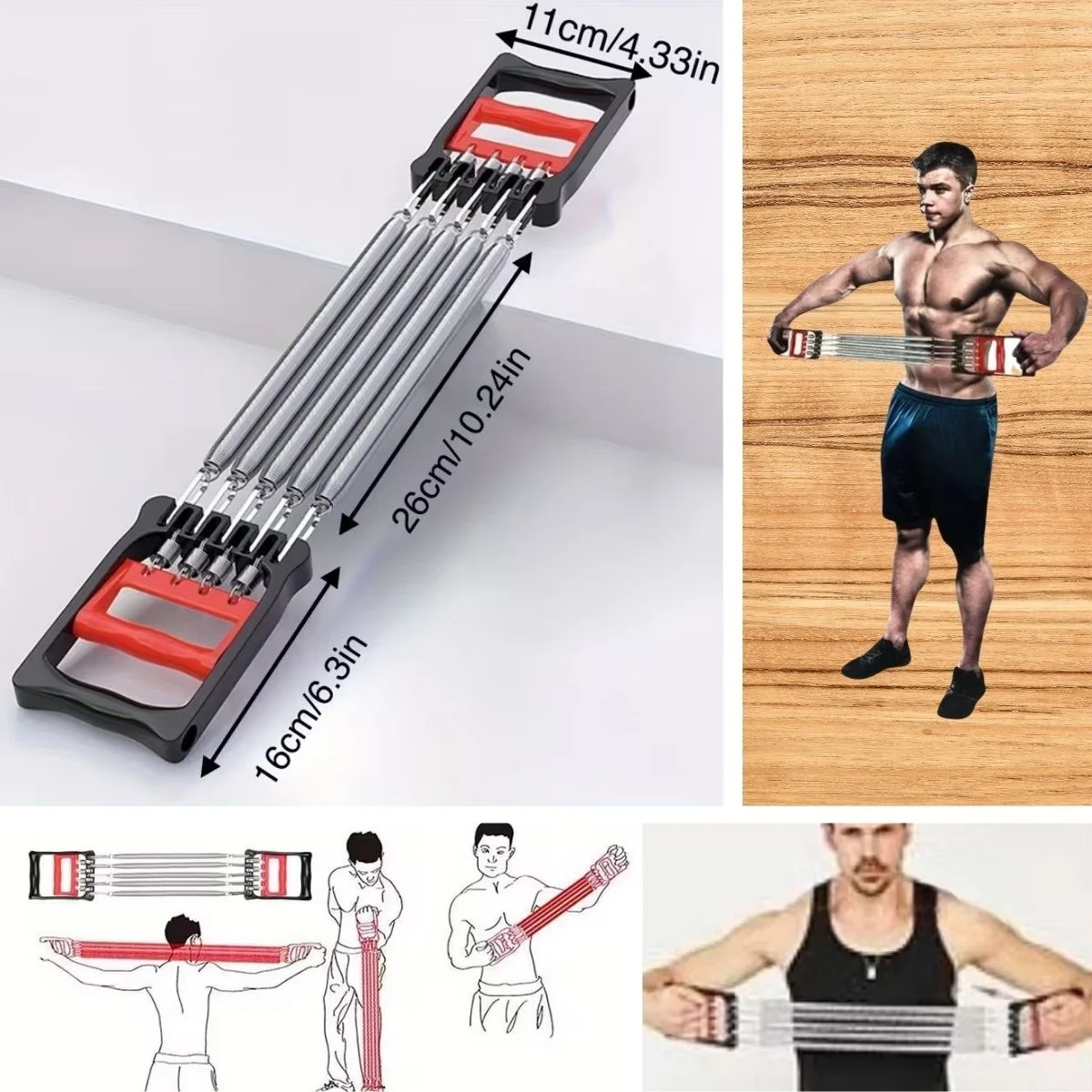 Göğüs Genişletme Ve Kuvvet Egzersiz Aleti – 5 Yaylı 5 Kademeli Ayarlanabilir Fitness Ve Kuvvet Antrenmanı Ekipmanı Bx40 Fiyatı, Yorumları ve Özellikleri