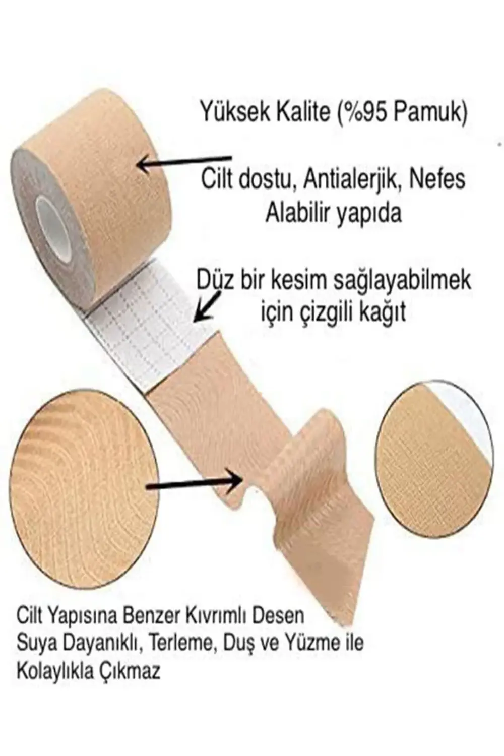 Göğüs (meme) Bandı, Meme Dikleştirici Bant, Meme Kaldırıcı Ten Re