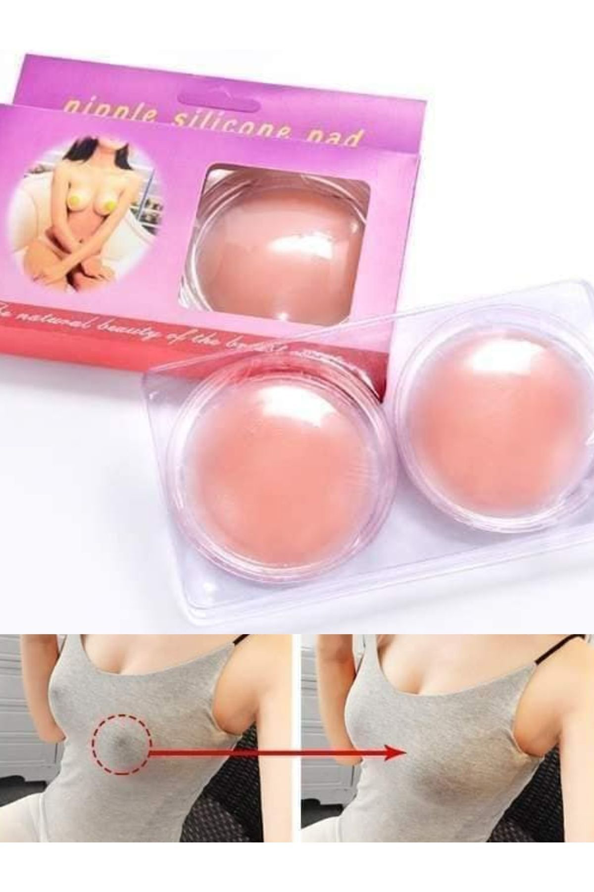 Göğüs Meme Ucu Kapatıcı Gizleyici Yapışkanlı Silikon Bant