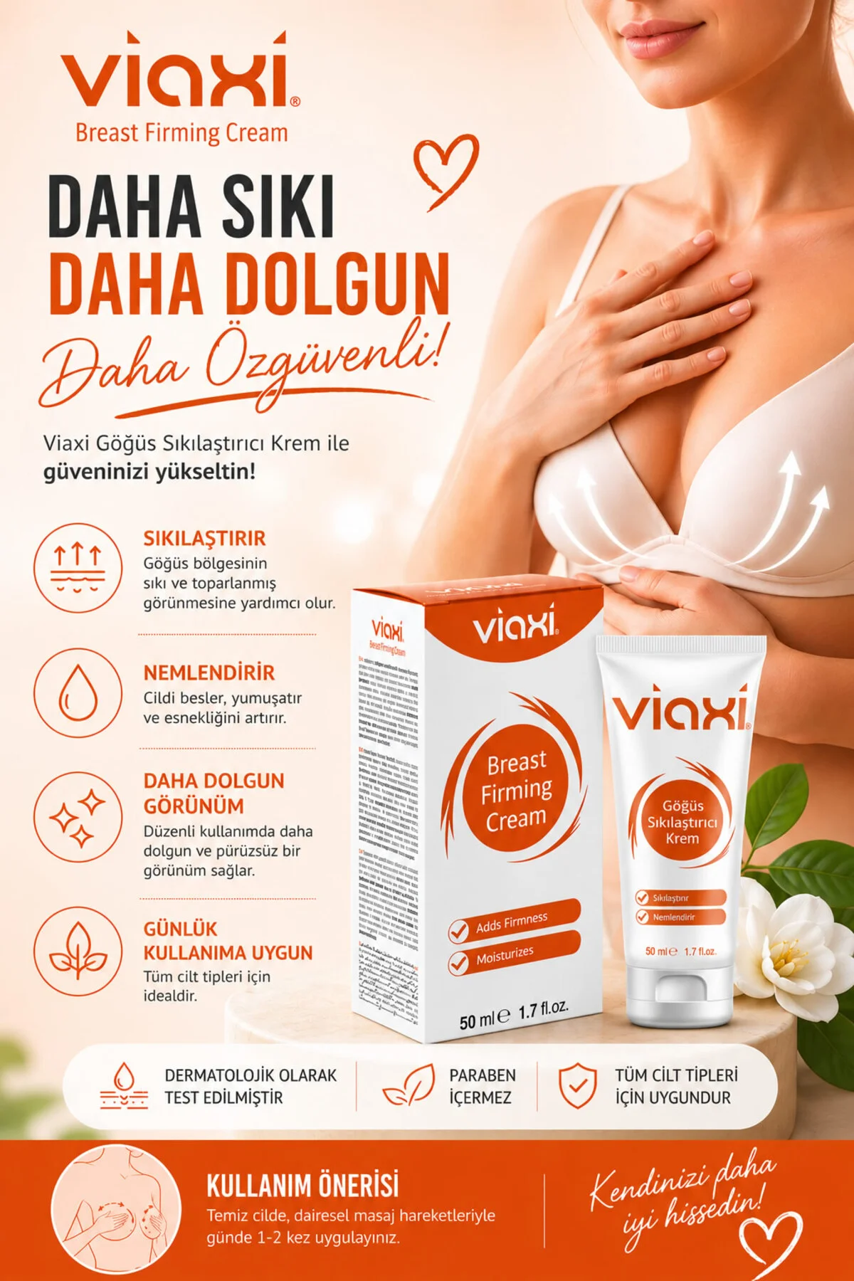 Göğüs Sıkılaştırıcı Krem 50ml Fiyatı, Yorumları ve Özellikleri