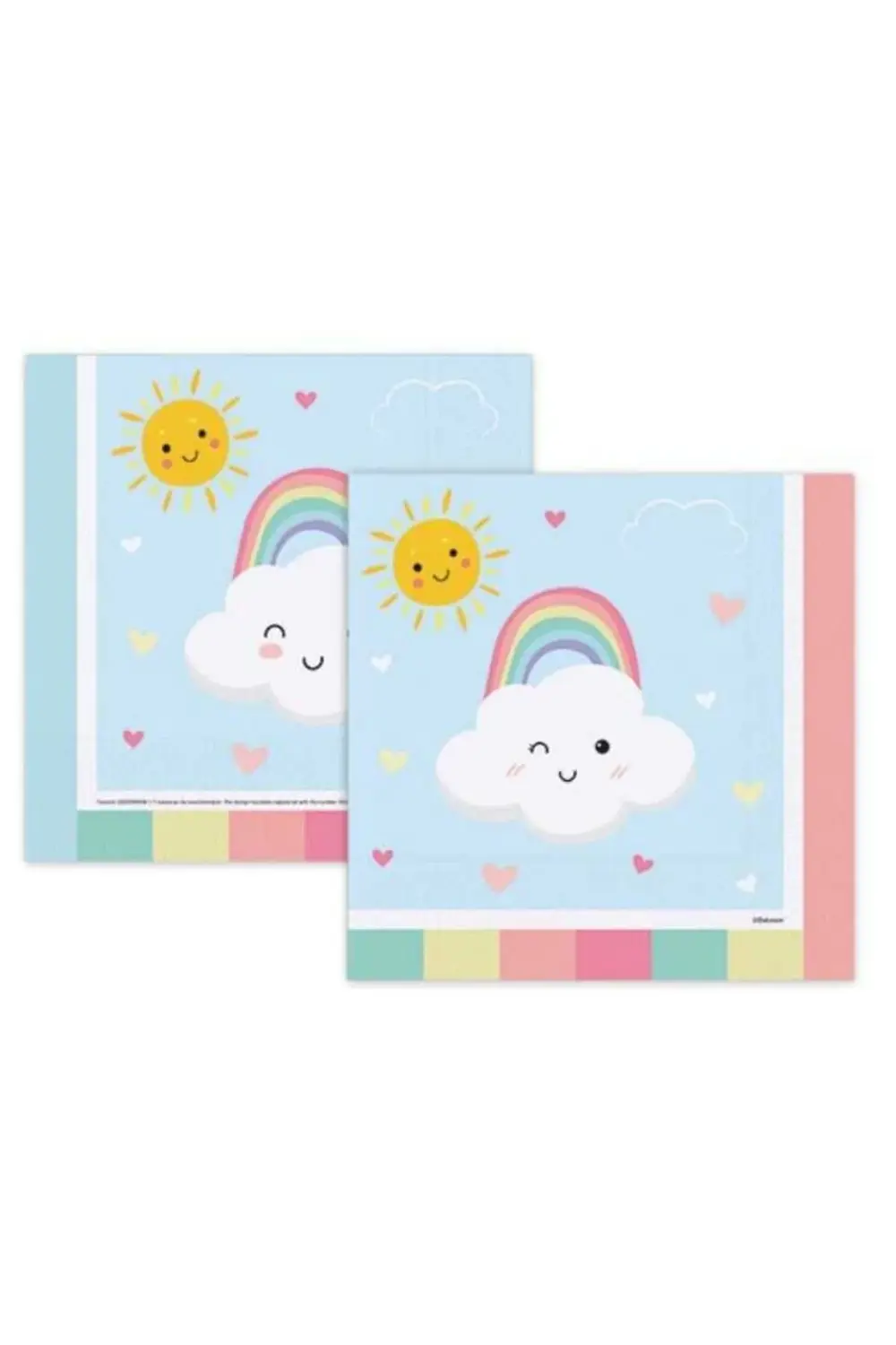Gökkuşağı Bulut Peçete 33x33cm 8 Adet