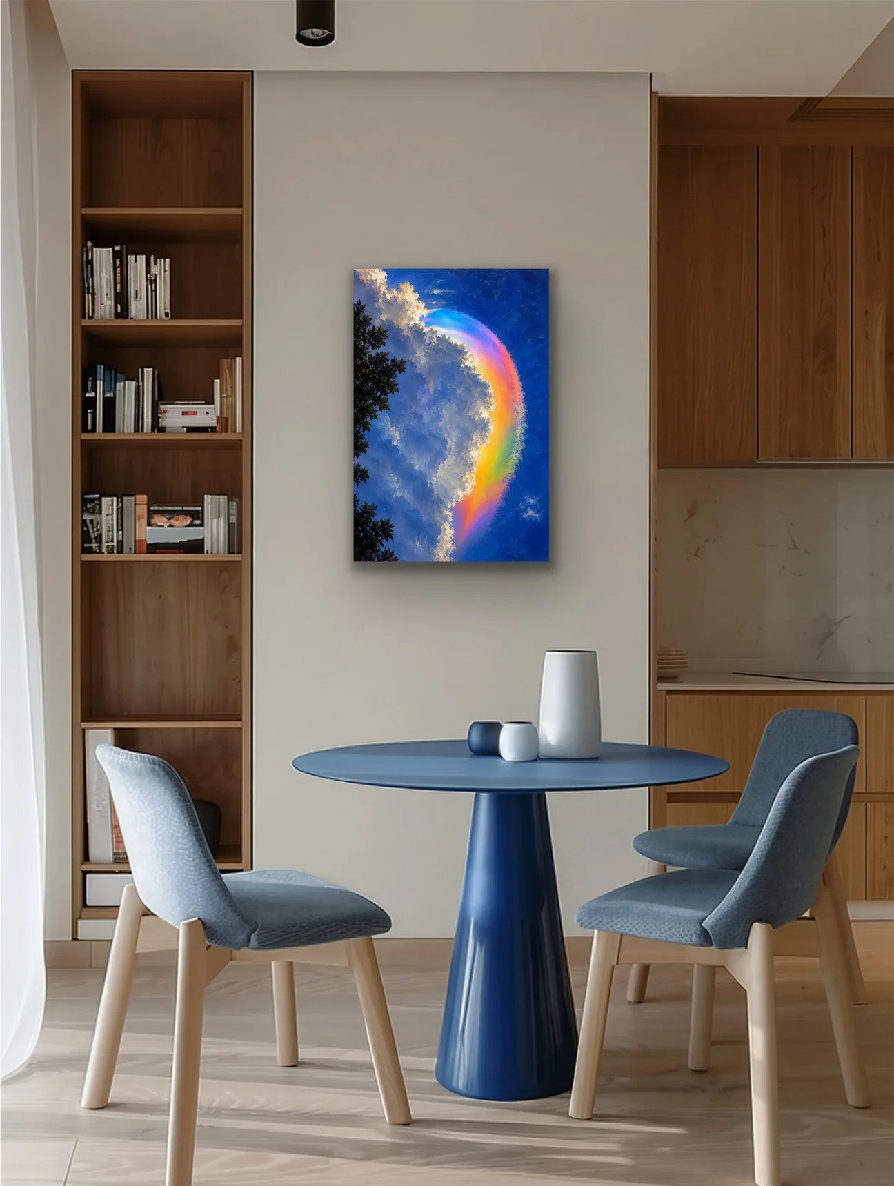 Gökkuşağı Bulutu Kanvas Tablo 20X30 CM - Çerçevesiz Duvar Dekorasyonu