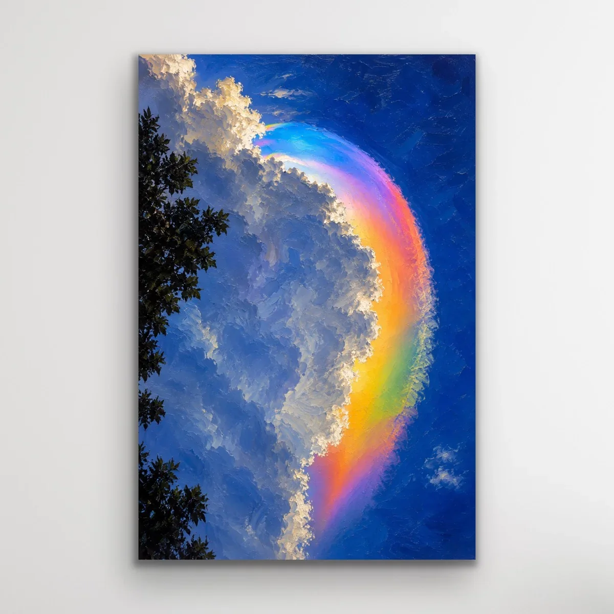 Gökkuşağı Bulutu Kanvas Tablo 20X30 CM - Çerçevesiz Duvar Dekorasyonu