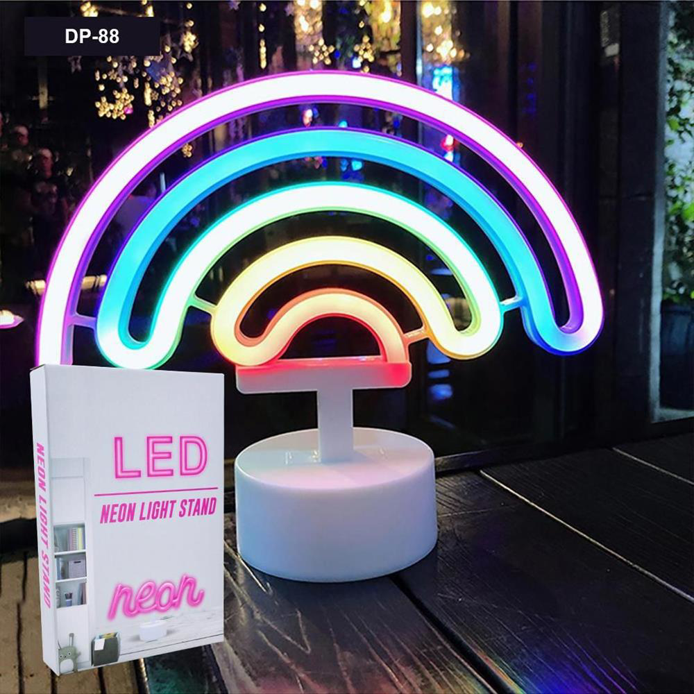 Gökkuşağı Efektli Neon LED Aydınlatma Lambası Dekor
