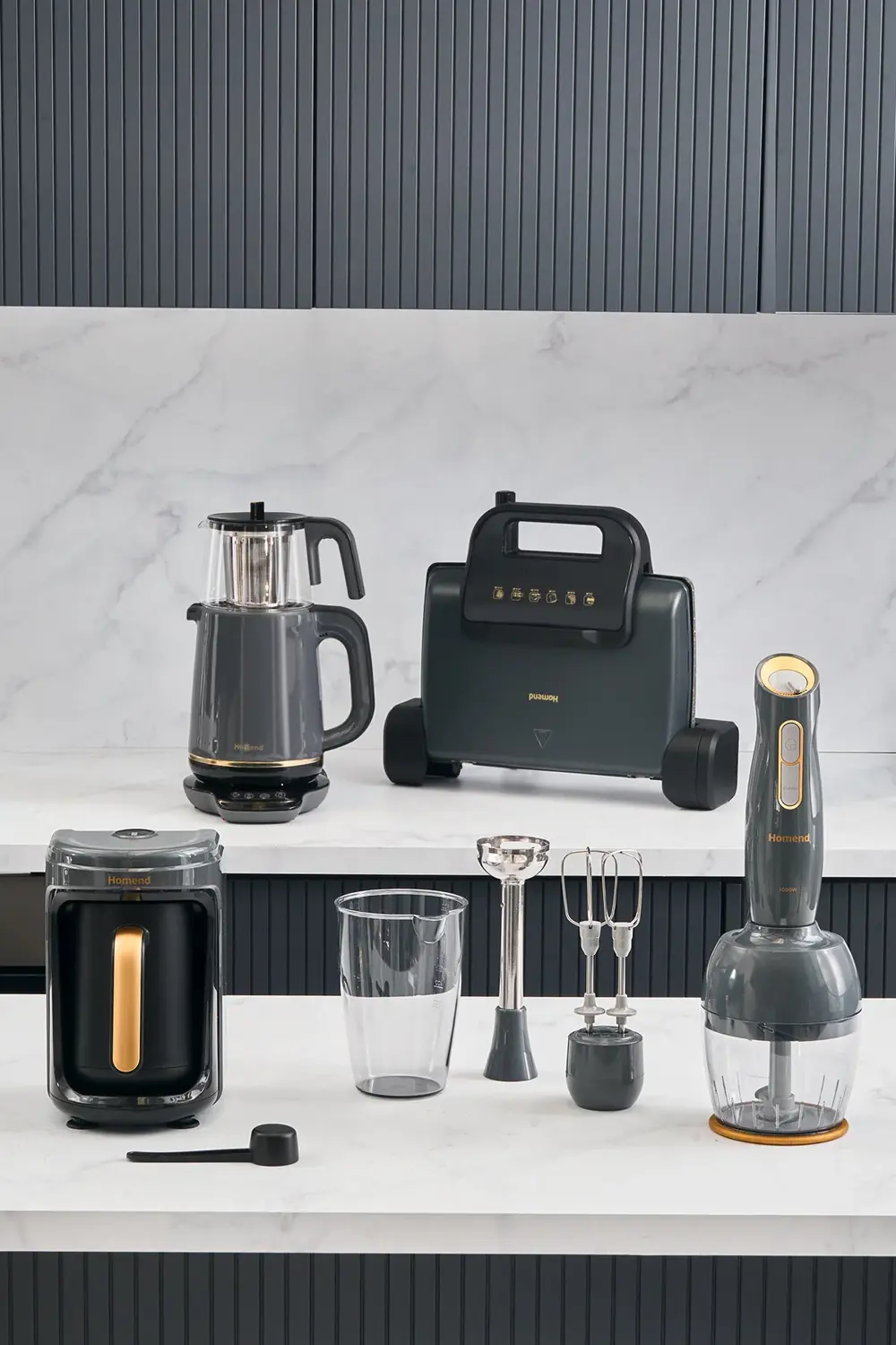 Gold 4'lü Elektrikli Çeyiz Seti Tost, Kahve, Çay Makinesi ve Blen