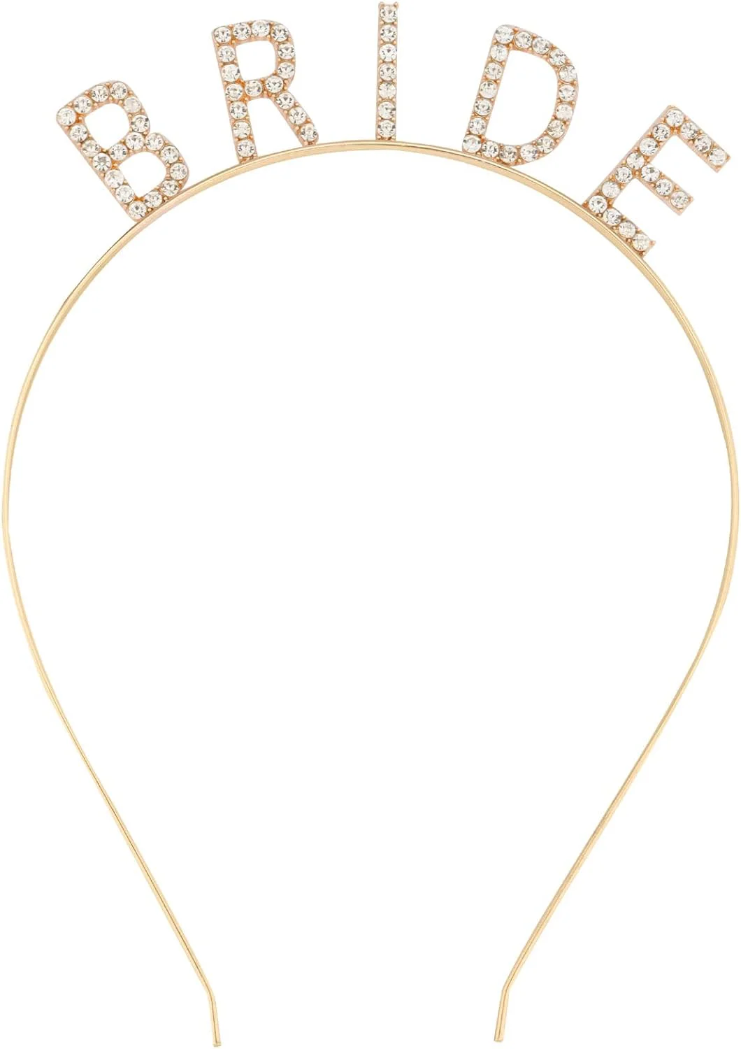 Gold Altın Renk Bekarlığa Veda Kristal Taş Bride Tacı - 16x10 cm İthal